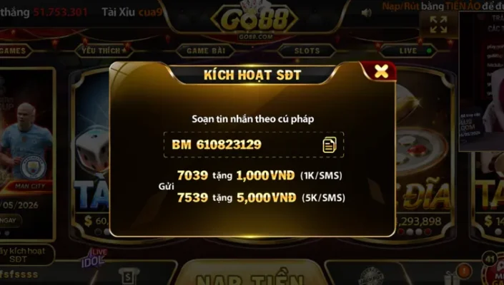 Bảo mật tài khoản bằng số điện thoại - đa tầng an toàn tuyệt đối cho người chơi.